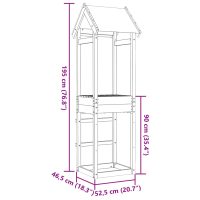 vidaXL Lektorn 52,5x46,5x195 cm massiv furu - Bild 8