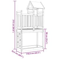 vidaXL Lektorn med klättervägg 110,5x52,5x215cm massiv furu - Bild 8