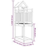 vidaXL Lektorn 110,5x52,5x215 cm massiv furu - Bild 8