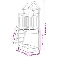 vidaXL Lektorn med stege 110,5x52,5x215 cm massiv douglasgran - Bild 8