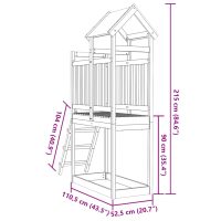 vidaXL Lektorn med stege 110,5x52,5x215 cm impregnerad furu - Bild 8