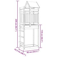 vidaXL Lektorn 85x52,5x239 cm massiv furu - Bild 8