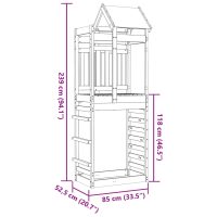 vidaXL Lektorn med klättervägg 85x52,5x239 cm massiv douglasgran - Bild 8