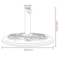 vidaXL Parasollfot för Ø38 / 48 mm stolpar 12 kg rund - Bild 8