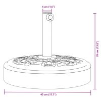 vidaXL Parasollfot för Ø38 / 48 mm stolpar 25 kg rund - Bild 8