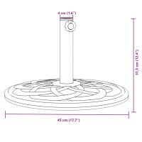 vidaXL Parasollfot för Ø38 / 48 mm stolpar 12 kg rund - Bild 8