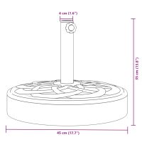 vidaXL Parasollfot för Ø38 / 48 mm stolpar 25 kg rund - Bild 8