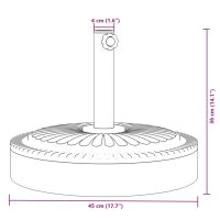 vidaXL Parasollfot för Ø38 / 48 mm stolpar 25 kg rund - Bild 8