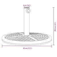 vidaXL Parasollfot för Ø38 / 48 mm stolpar 12 kg rund - Bild 8