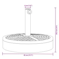 vidaXL Parasollfot för Ø38 / 48 mm stolpar 25 kg rund - Bild 8