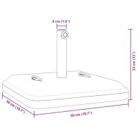 vidaXL Parasollfot med handtag för Ø38 / 48 mm stolpar 27 kg fyrkantig - Bild 9