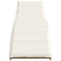 vidaXL Solsängar 2 st med dynor beige konstrotting - Bild 4