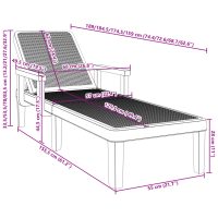 vidaXL Solsäng svart 159x68x83,5 cm polypropylen - Bild 11