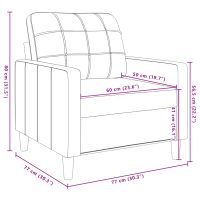 vidaXL Fåtölj vinröd 60 cm sammet - Bild 8