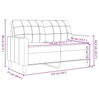 vidaXL 2-sitssoffa mörkgrå 120 cm sammet - Bild 8