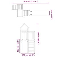 vidaXL Lekplats impregnerad furu - Bild 9