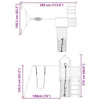 vidaXL Lekplats impregnerad furu - Bild 11