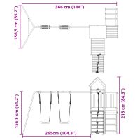 vidaXL Lekplats impregnerad furu - Bild 11