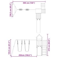 vidaXL Lekplats impregnerad furu - Bild 11