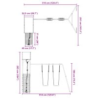 vidaXL Lekplats impregnerad furu - Bild 12