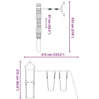 vidaXL Lekplats impregnerad furu - Bild 11