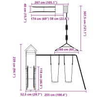 vidaXL Lekplats impregnerad furu - Bild 11