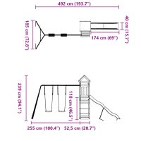 vidaXL Lekplats impregnerad furu - Bild 11