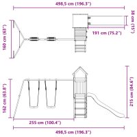 vidaXL Lekplats massiv furu - Bild 12
