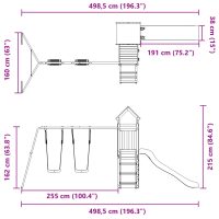 vidaXL Lekplats massivt douglasträ - Bild 12