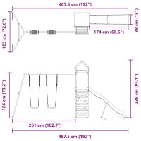 vidaXL Lekplats massiv furu - Bild 12