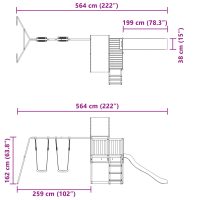 vidaXL Lekplats impregnerad furu - Bild 11