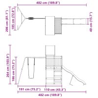 vidaXL Lekplats massiv furu - Bild 11