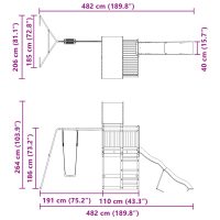 vidaXL Lekplats impregnerad furu - Bild 11