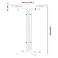 vidaXL Matbord vit Ø60x110 cm konstruerat trä och stål - Bild 9