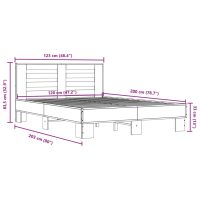 vidaXL Sängram sonoma-ek 120x200 cm konstruerad trä och metall - Bild 9