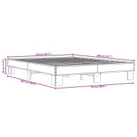 vidaXL Sängram sonoma-ek 150x200 cm konstruerad trä och metall - Bild 9