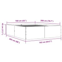 vidaXL Sängram vit 160x200 cm konstruerat trä - Bild 10