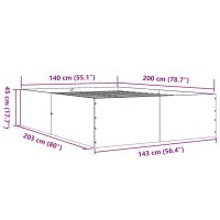 vidaXL Sängram sonoma-ek 140x200 cm konstruerad trä - Bild 10