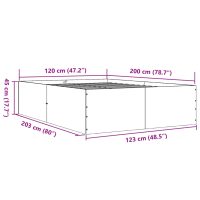 vidaXL Sängram sonoma-ek 120x200 cm konstruerad trä - Bild 10