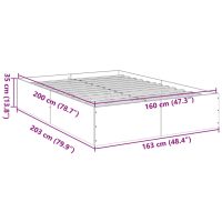 vidaXL Sängram sonoma-ek 160x200 cm konstruerat trä - Bild 10