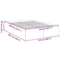 vidaXL Sängram sonoma-ek 150x200 cm konstruerad trä - Bild 10