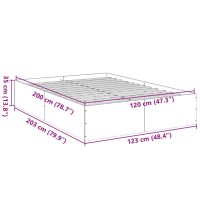 vidaXL Sängram vit 120x200 cm konstruerat trä - Bild 10