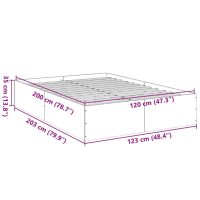 vidaXL Sängram sonoma-ek 120x200 cm konstruerad trä - Bild 10