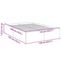 vidaXL Sängram sonoma-ek 135x190 cm konstruerat trä - Bild 10