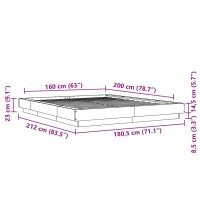 vidaXL Sängram sonoma-ek 160x200 cm konstruerat trä - Bild 10