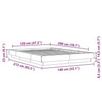 vidaXL Sängram vit 120x200 cm konstruerat trä - Bild 10