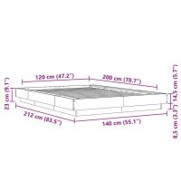 vidaXL Sängram svart 120x200 cm konstruerat trä - Bild 10