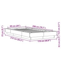 vidaXL Sängram vit 100x200 cm konstruerad trä - Bild 10