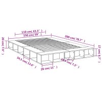 vidaXL Sängram vit 150x200 cm konstruerat trä - Bild 10