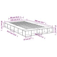 vidaXL Sängram vit 120x200 cm konstruerat trä - Bild 10